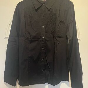 Style & Co. Women’s Black Button Down Shirt